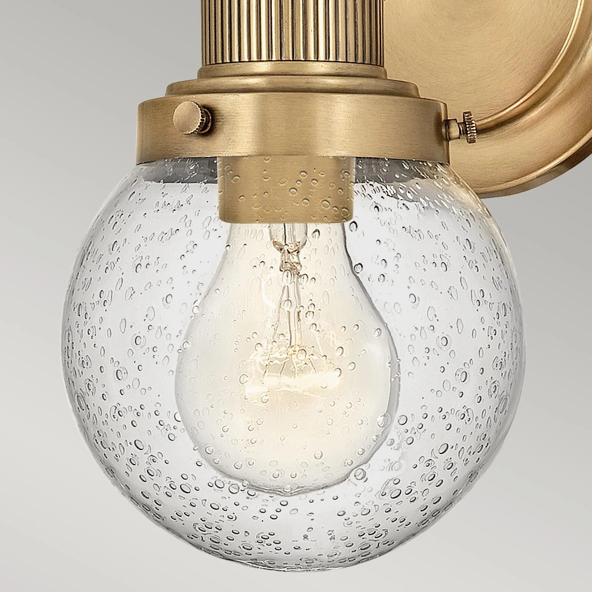 Poppy 1 Light Brass Bathroom Wall Light