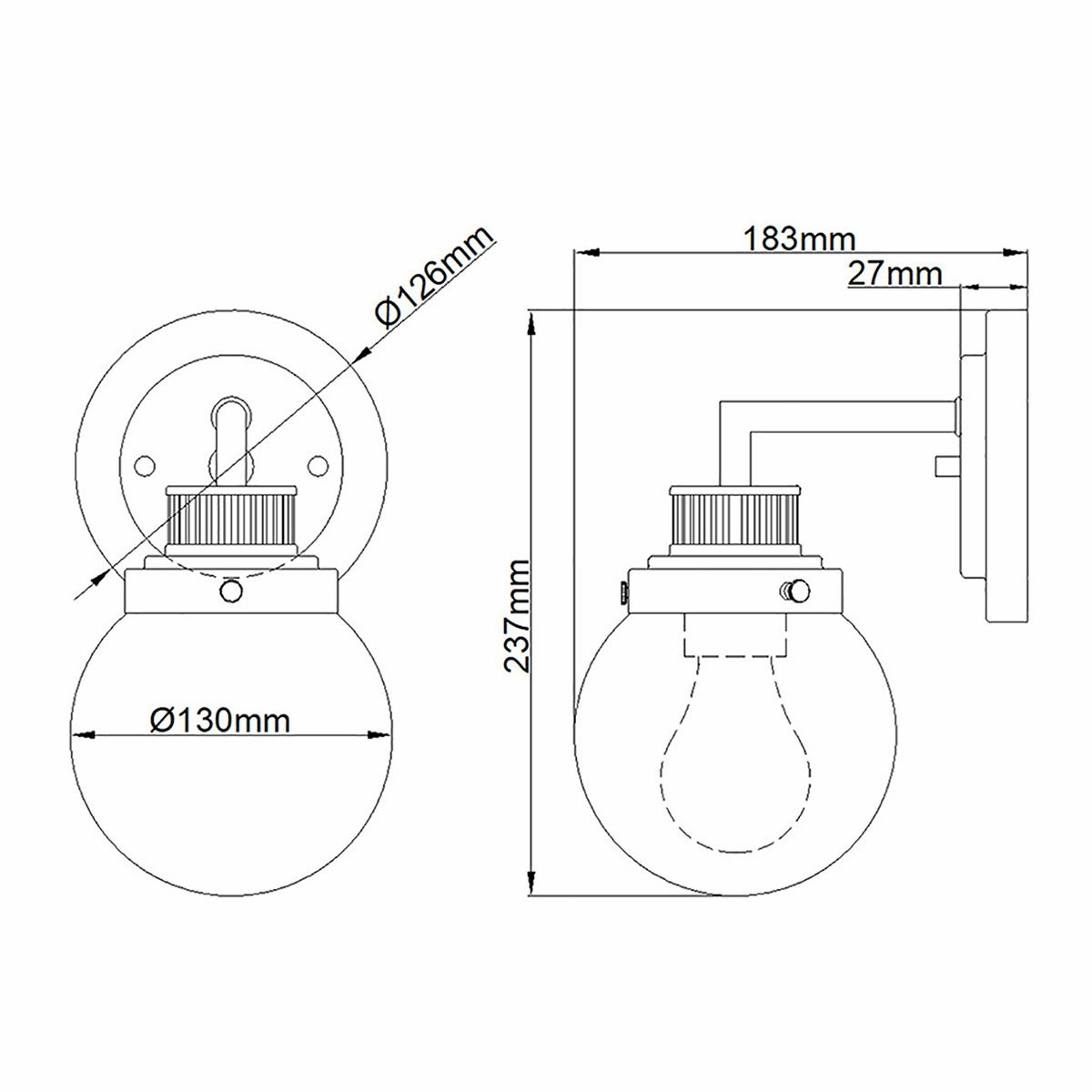 Poppy 1 Light Brass Bathroom Wall Light