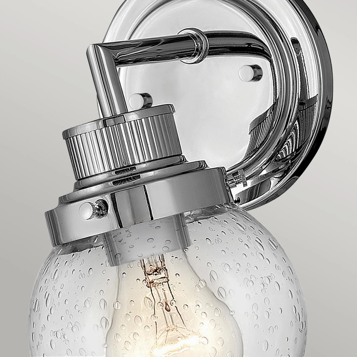 Poppy 1 Light Polished Chrome Bathroom Wall Light