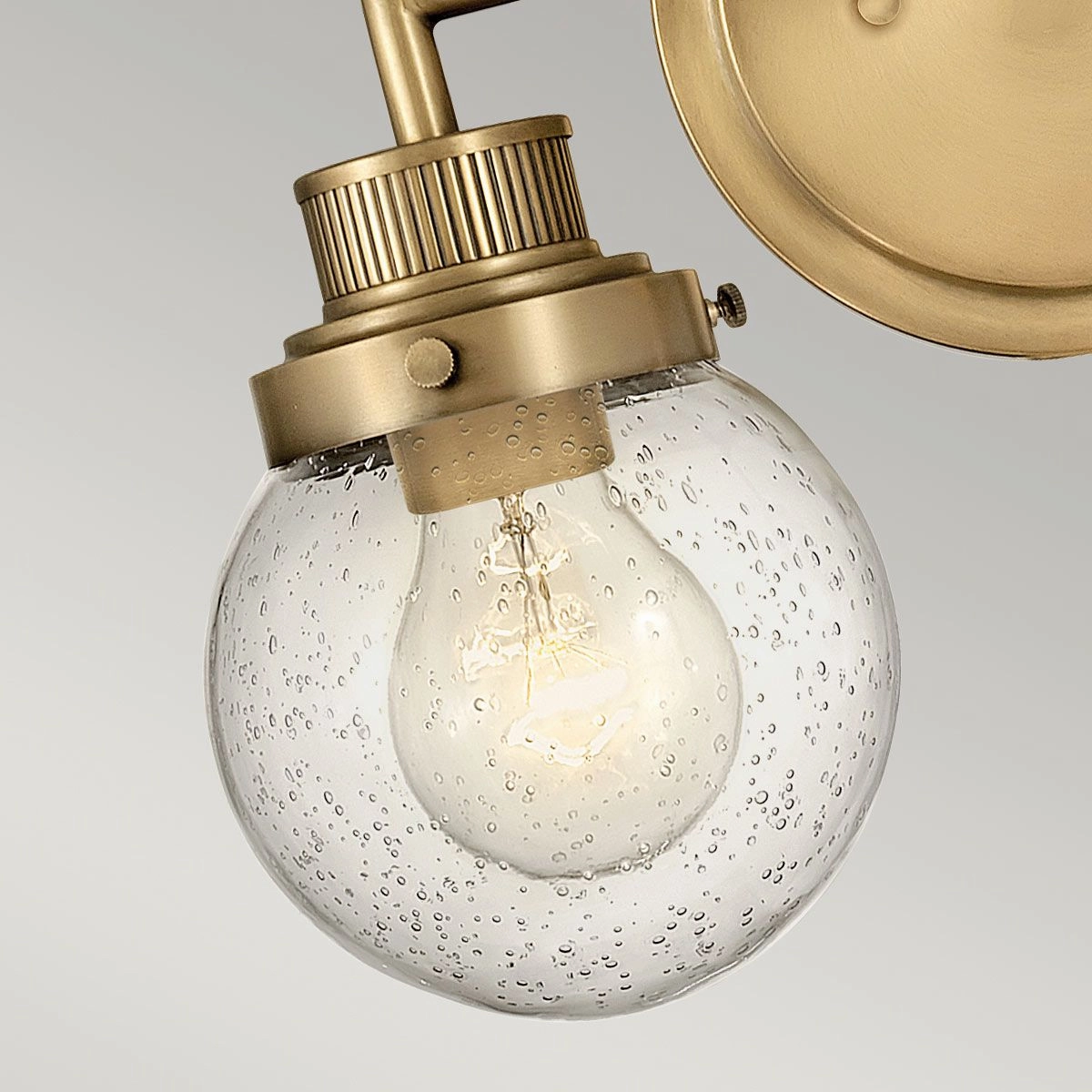 Poppy 2 Light Brass Bathroom Wall Light