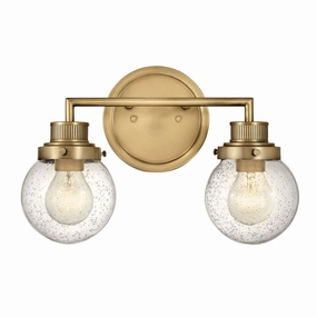 Poppy 2 Light Brass Bathroom Wall Light vintage desk lamp