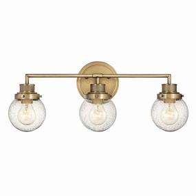 Poppy 3 Light Brass Bathroom Wall Light vintage desk lamp