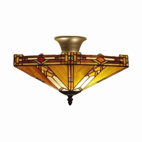Prairie Semi Flush Tiffany Ceiling Light recessed ceiling spot lamp