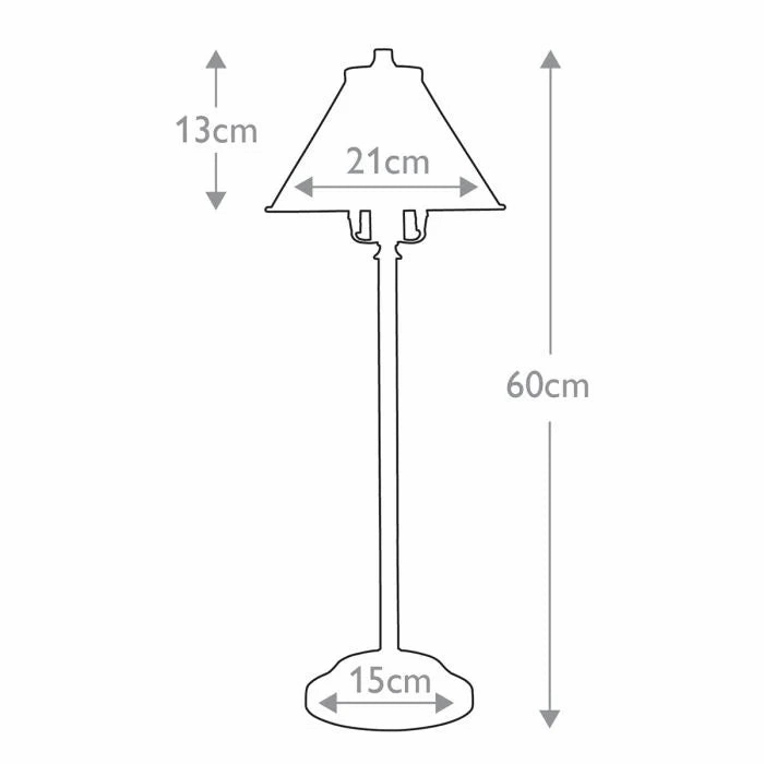 Provence 1 Light Brass Stick Table Lamp Elstead Lighting