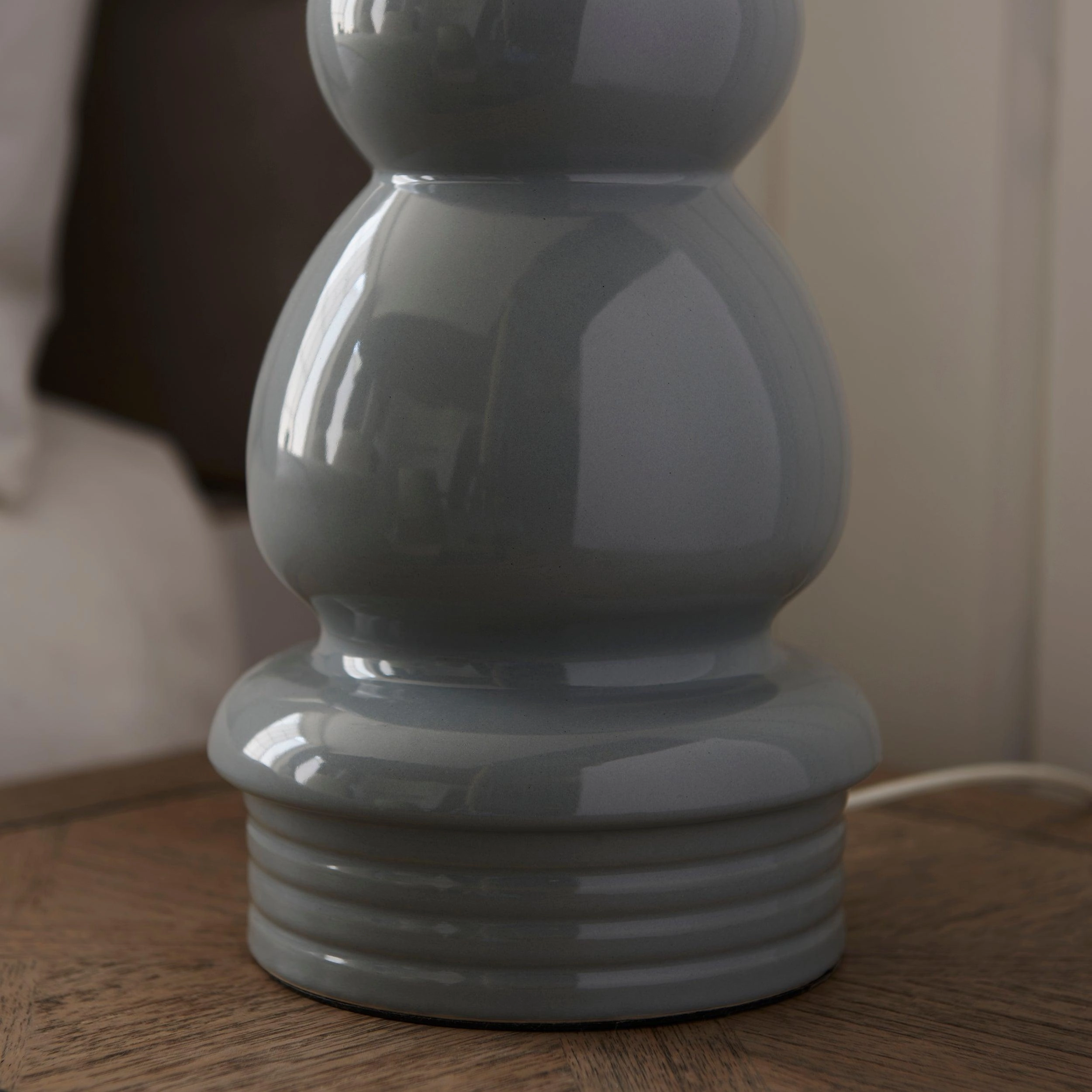 Provence 1 Light Ceramic Grey Table Lamp (Base Only)