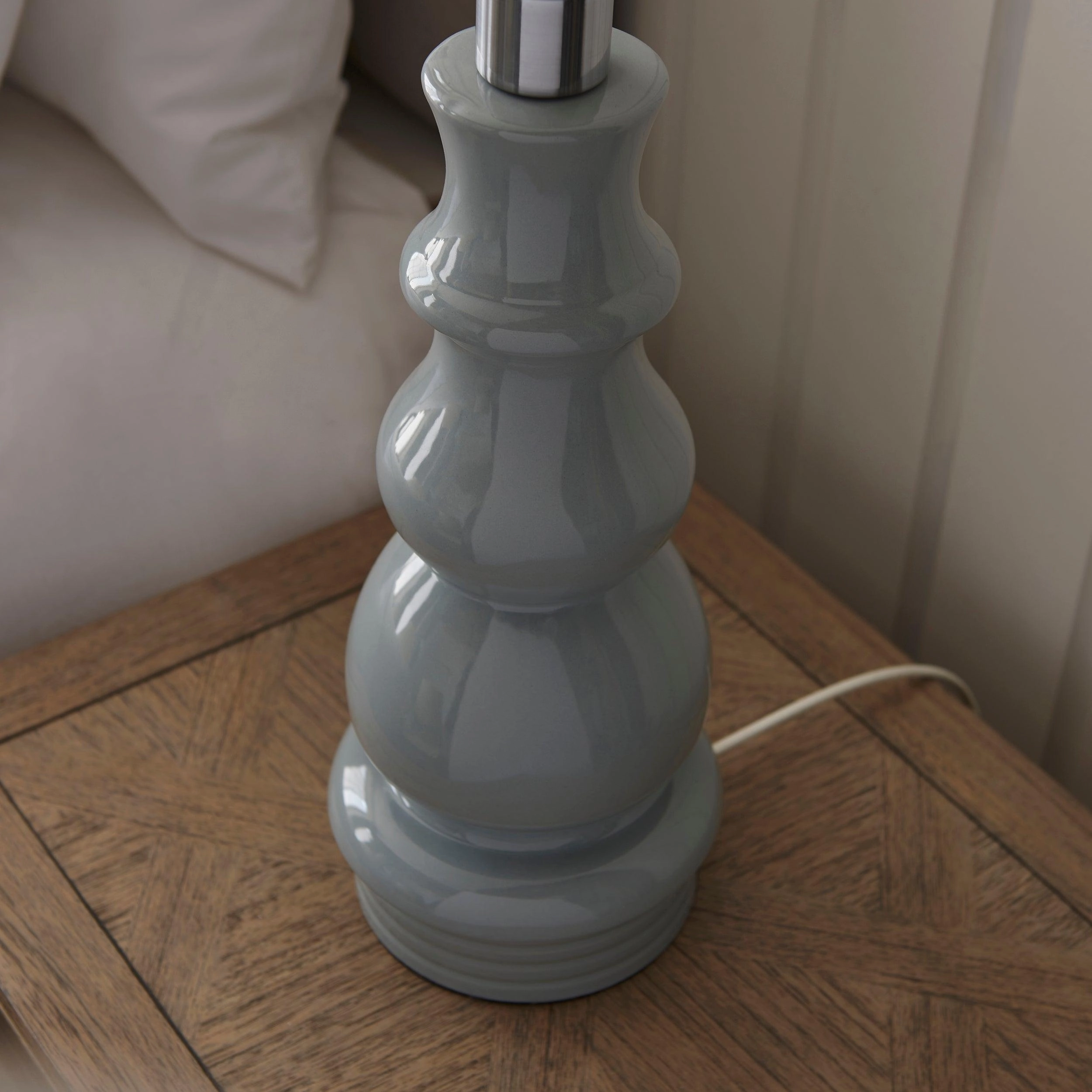 Provence 1 Light Ceramic Grey Table Lamp (Base Only)