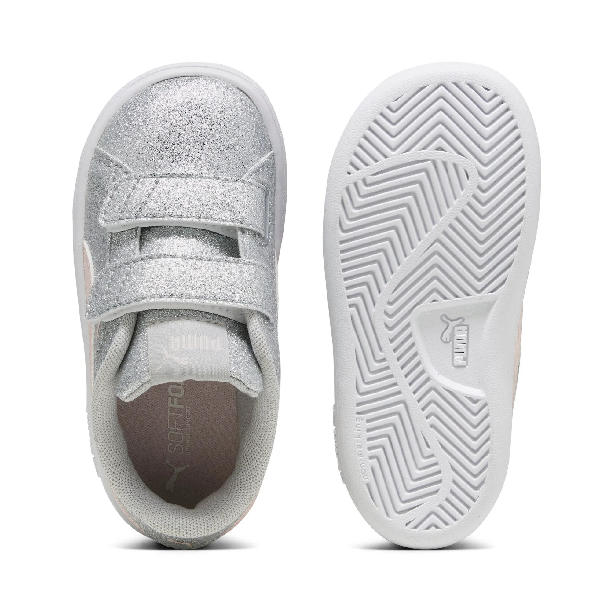 PUMA Toddler Girls' Smash 3.0 Glitz Glam Sneakers