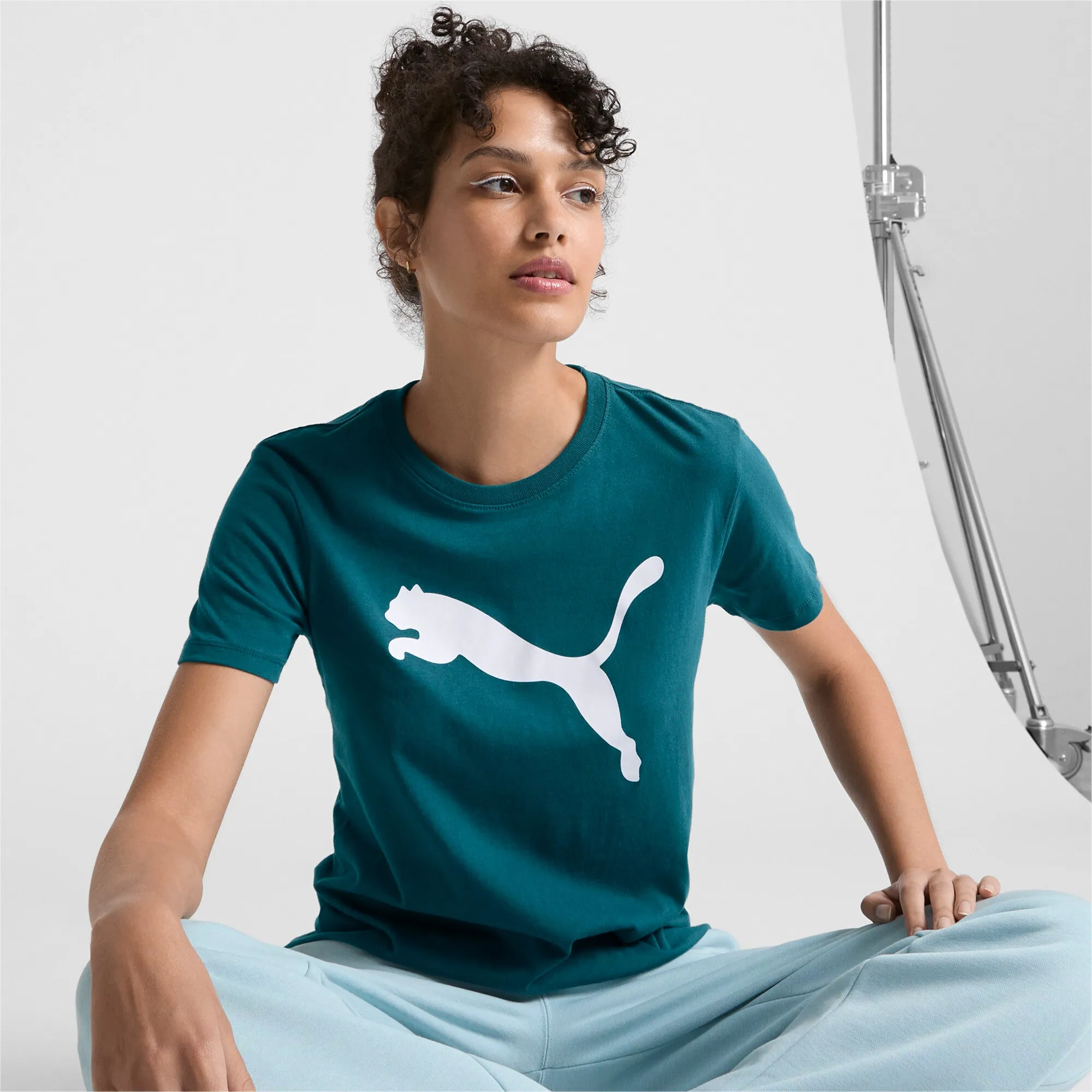 PUMA Women's Essentials Big Cat Logo Tee