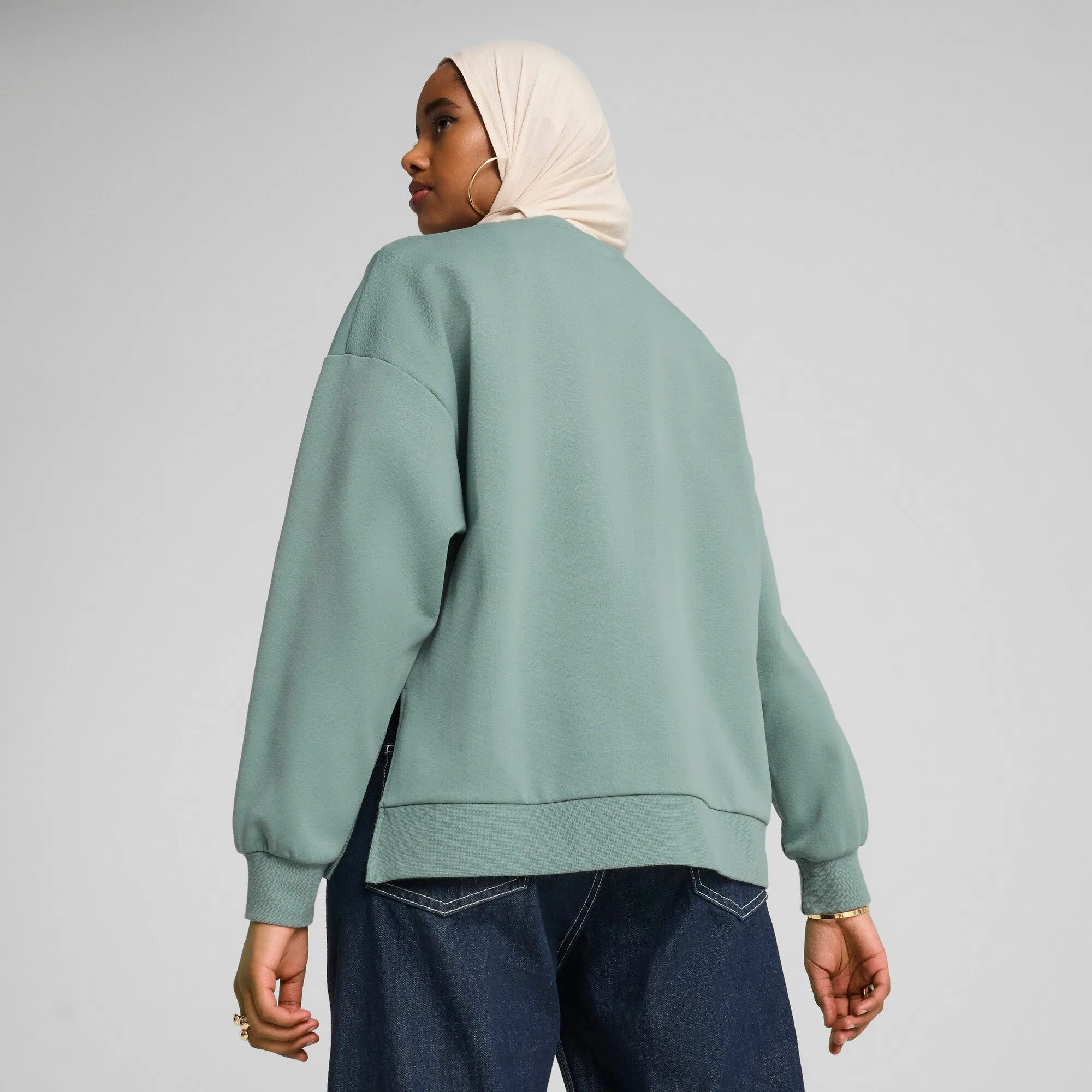 PUMA Women's Wardrobe Essentials Oversized Crew Sweatshirt