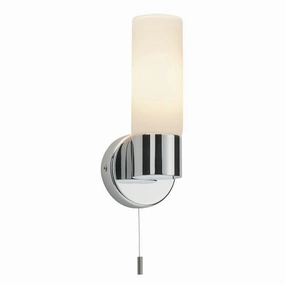 Pure Chrome & Matt Opal Duplex Glass Bathroom Wall Light vintage desk lamp