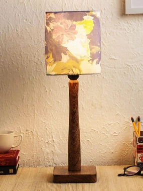 Purple Flowers Wooden Lamp decorative ceiling fixture