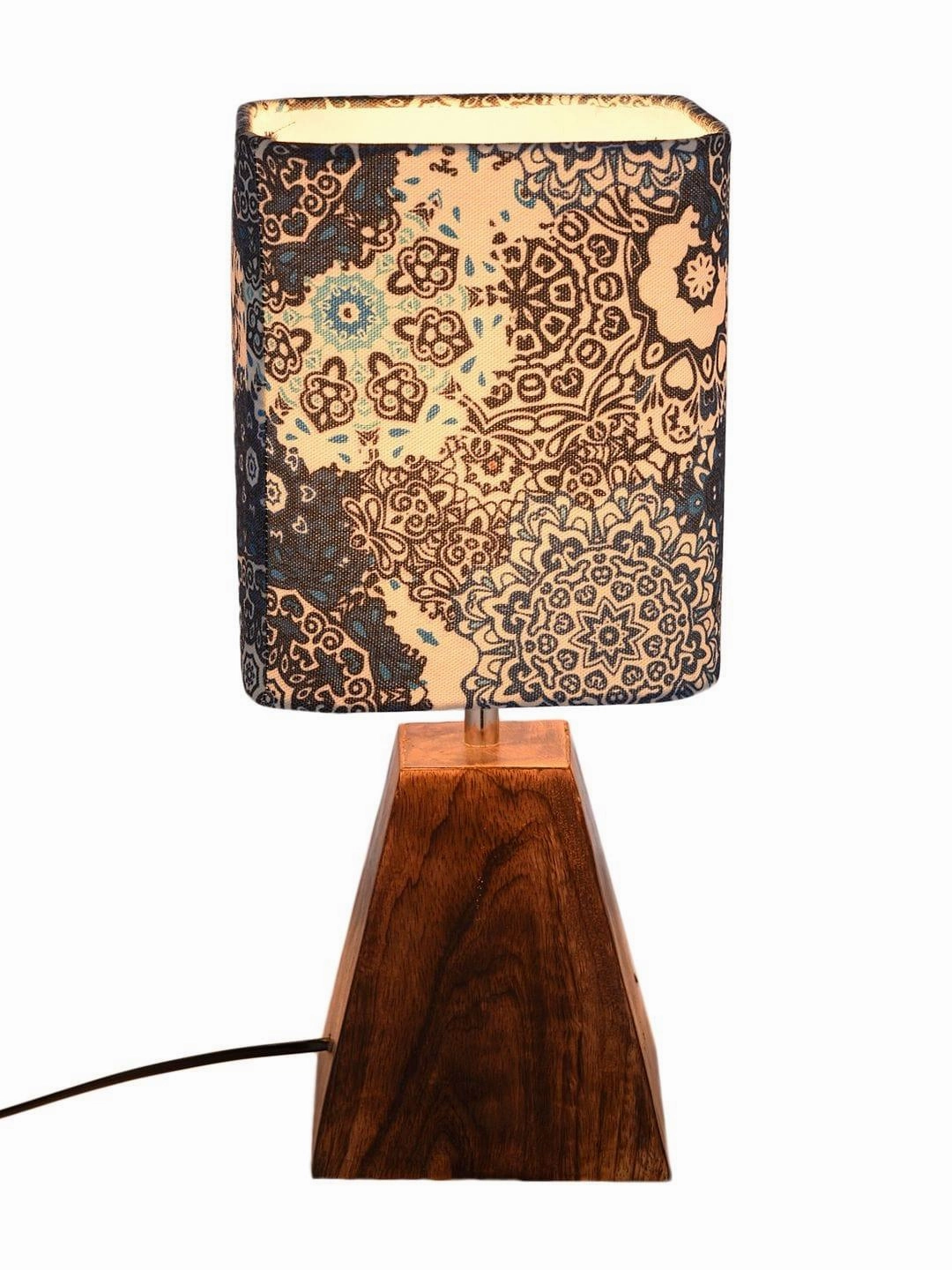 Pyramid Batik Print Lamp