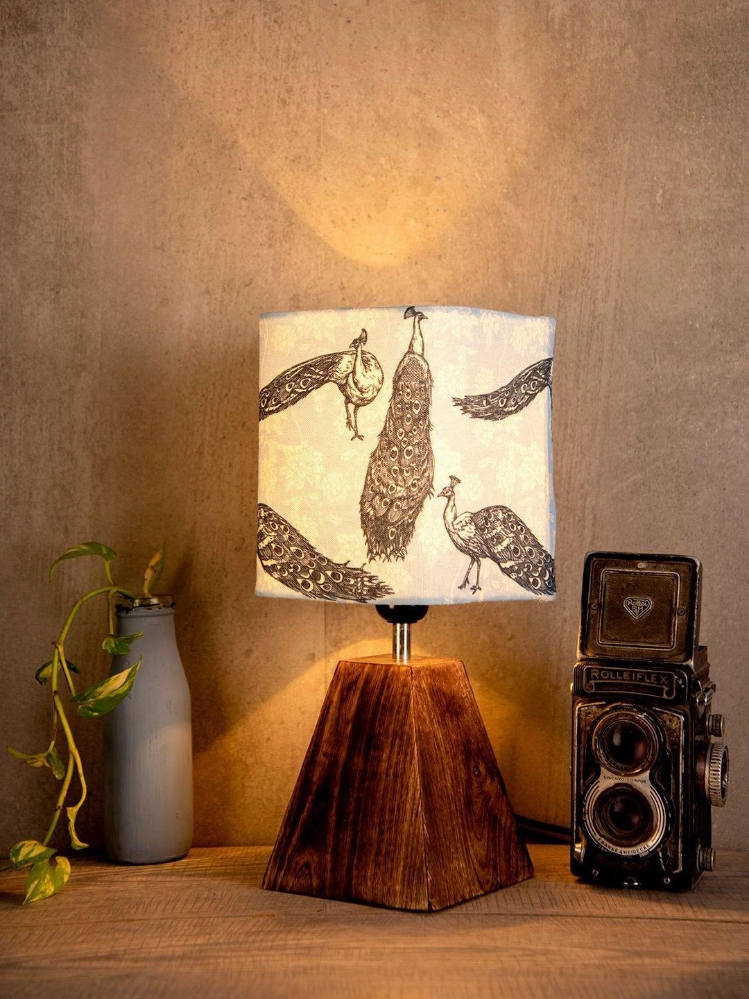 Pyramid Peacock Print Lamp decorative ceiling fixture