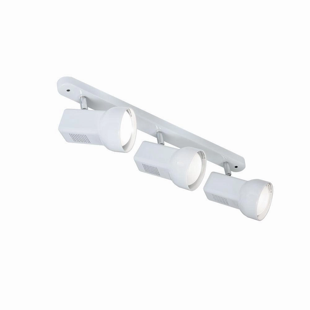Quattro 63 3 Light White Bar Spot - Adjustable Head white ceiling lamp