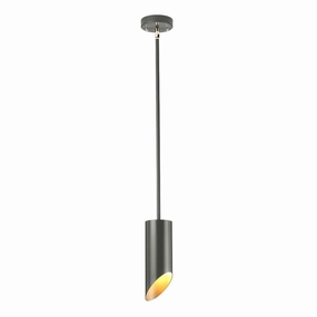 Quinto 1 Light Dark Grey Polished Nickel Ceiling Pendant white ceiling lamp