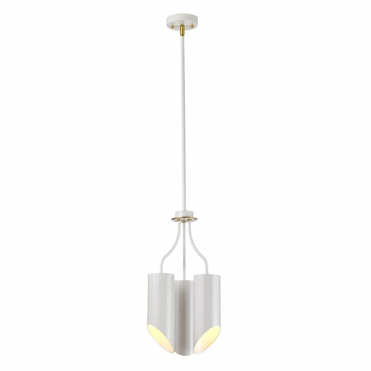 Quinto 3 Light White Aged Brass Chandelier - Elstead white ceiling lamp
