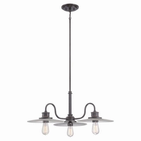Quoizel Admiral Bronze 3 Light Ceiling Pendant ambient ceiling fixture