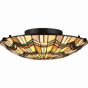 Quoizel Alcott Tiffany Flush Ceiling Light recessed ceiling spot lamp