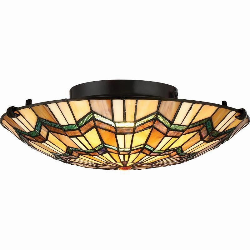 Quoizel Alcott Tiffany Flush Ceiling Light recessed ceiling spot lamp