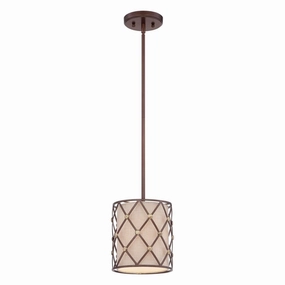 Quoizel Brown Lattice 1 Light Mini Ceiling Pendant white ceiling lamp