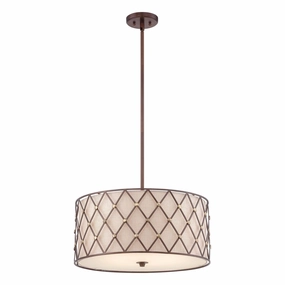 Quoizel Brown Lattice Large Pendant Ceiling Light soft glow ceiling light
