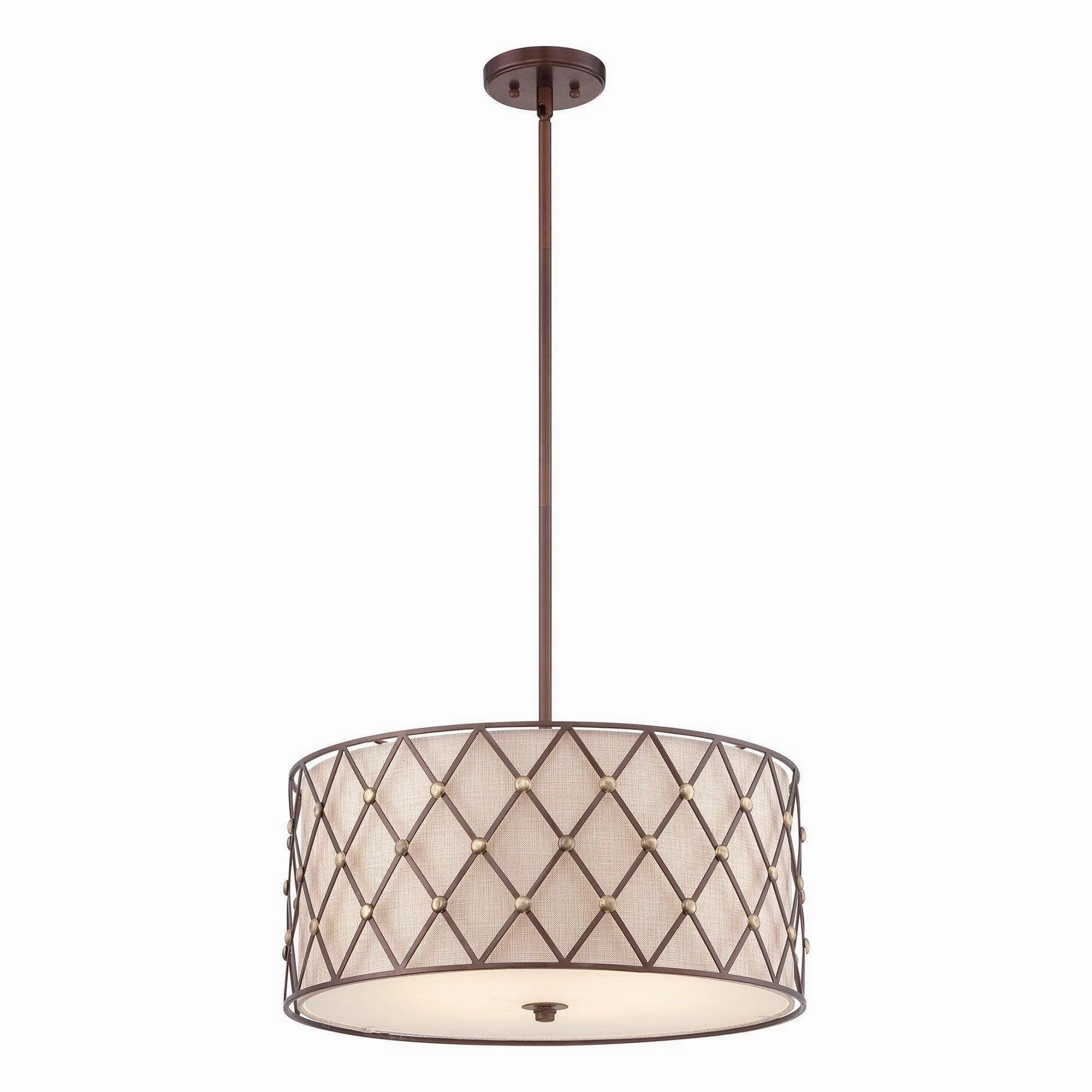Quoizel Brown Lattice Large Pendant Ceiling Light soft glow ceiling light