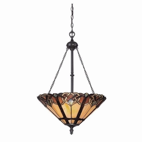 Quoizel Cambridge Inverted Tiffany Ceiling Light recessed ceiling spot lamp
