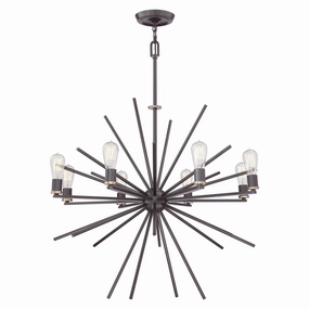 Quoizel Carnegie 8 Light Western Bronze Chandelier white ceiling lamp