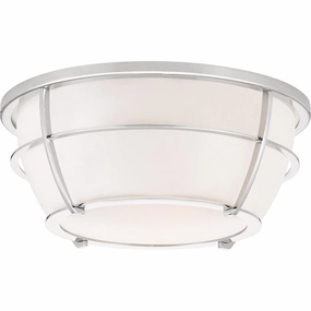 Quoizel Chance 2 Light Flush Chrome Bathroom Ceiling Light soft glow ceiling light