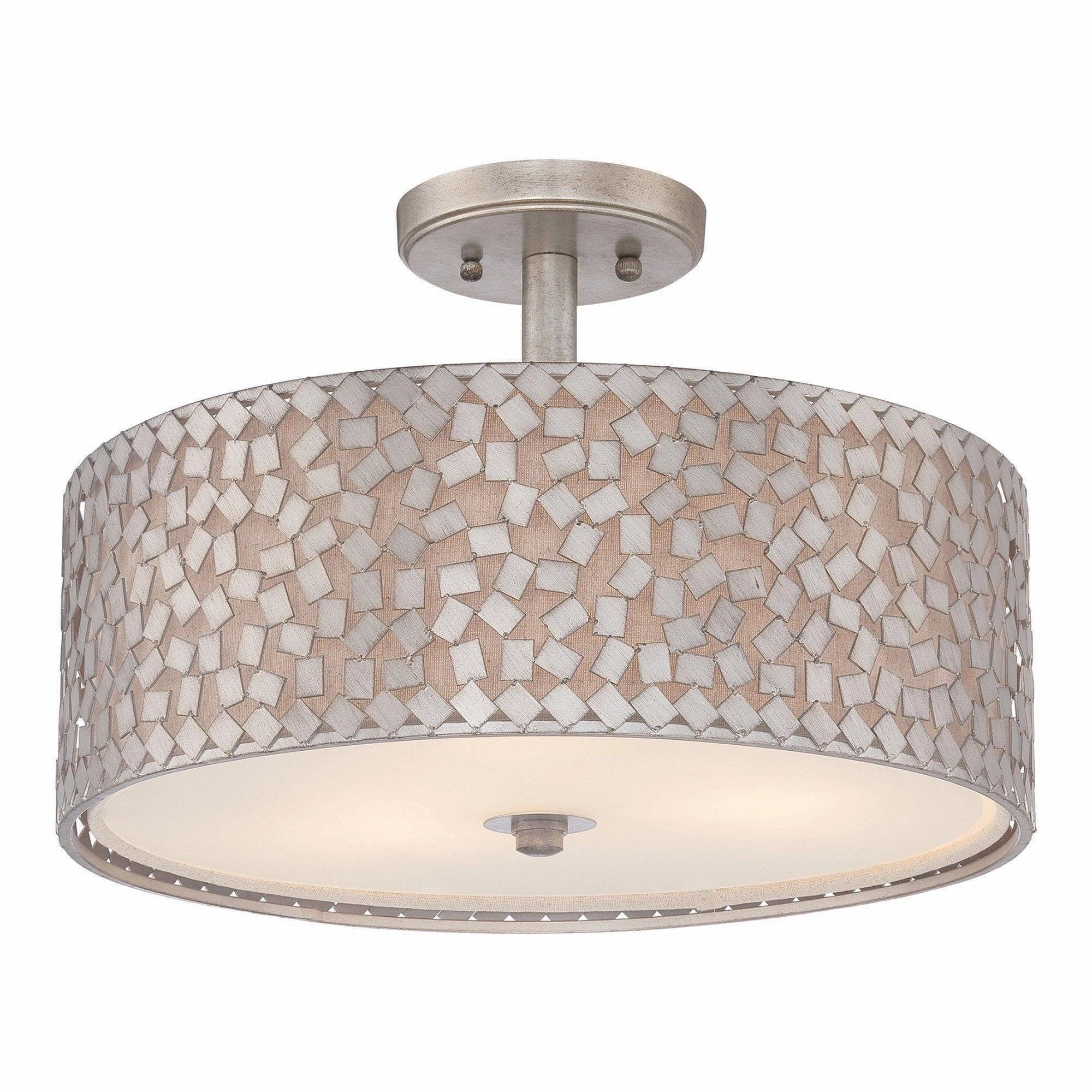 Quoizel Confetti 3 Light Semi-Flush Ceiling Light white ceiling lamp