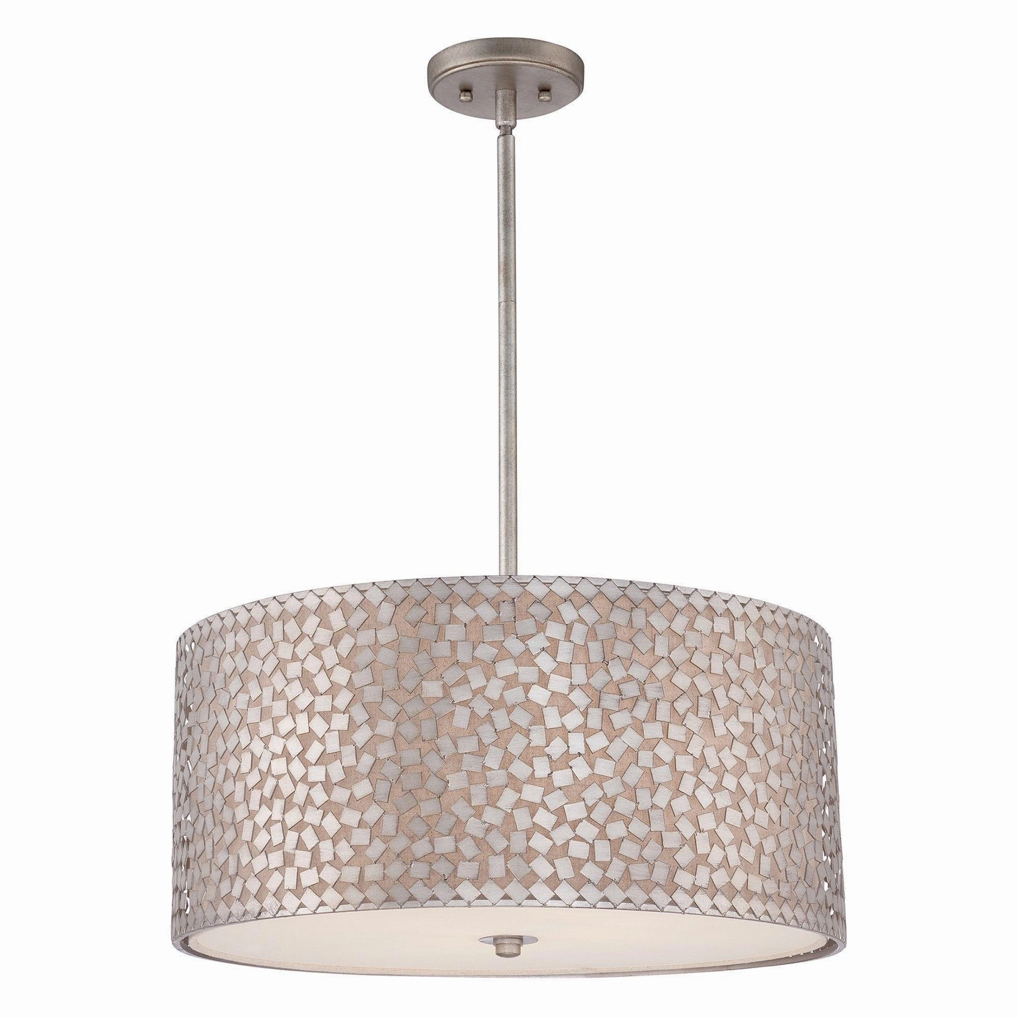Quoizel Confetti Large Old Silver Pendant Ceiling Light white ceiling lamp