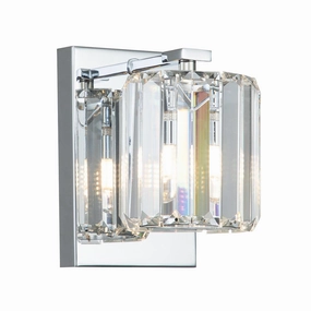 Quoizel Divine Chrome Bathroom Wall Light - Crystal Glass vintage desk lamp