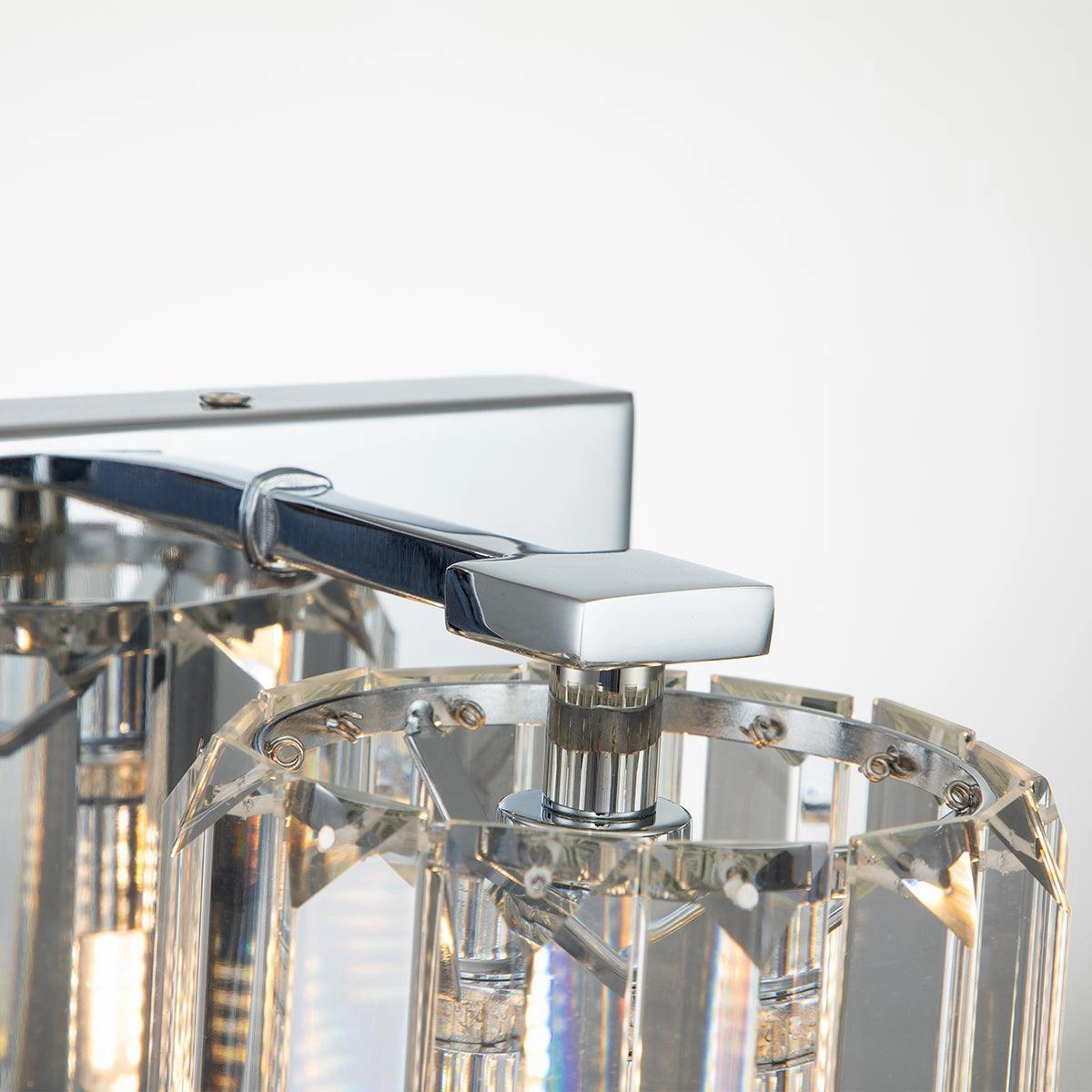 Quoizel Divine Chrome Bathroom Wall Light - Crystal Glass