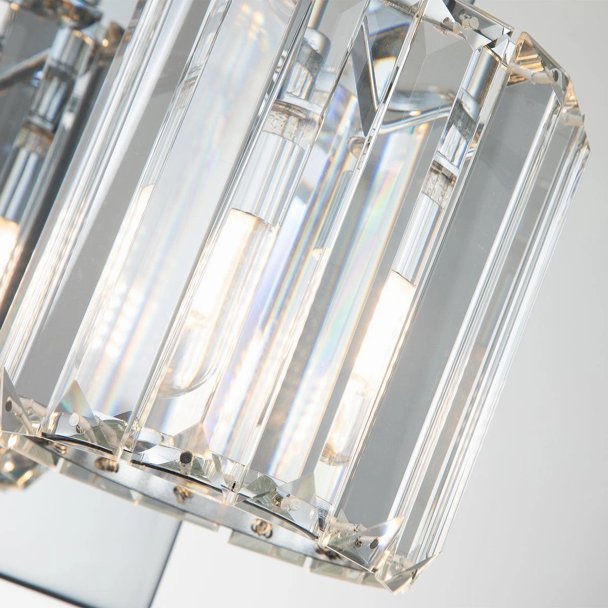 Quoizel Divine Chrome Bathroom Wall Light - Crystal Glass