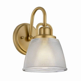 Quoizel Dublin 1 Light Natural Brass Bathroom Wall Light vintage desk lamp