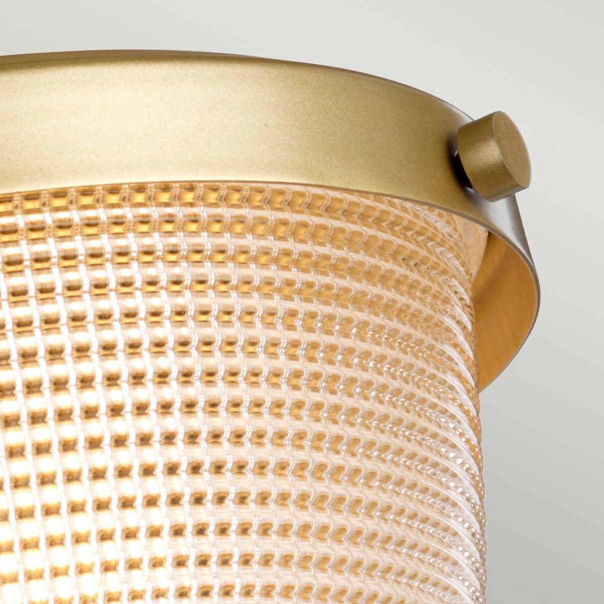 Quoizel Dublin 1 Light Semi-Flush - Painted Natural Brass