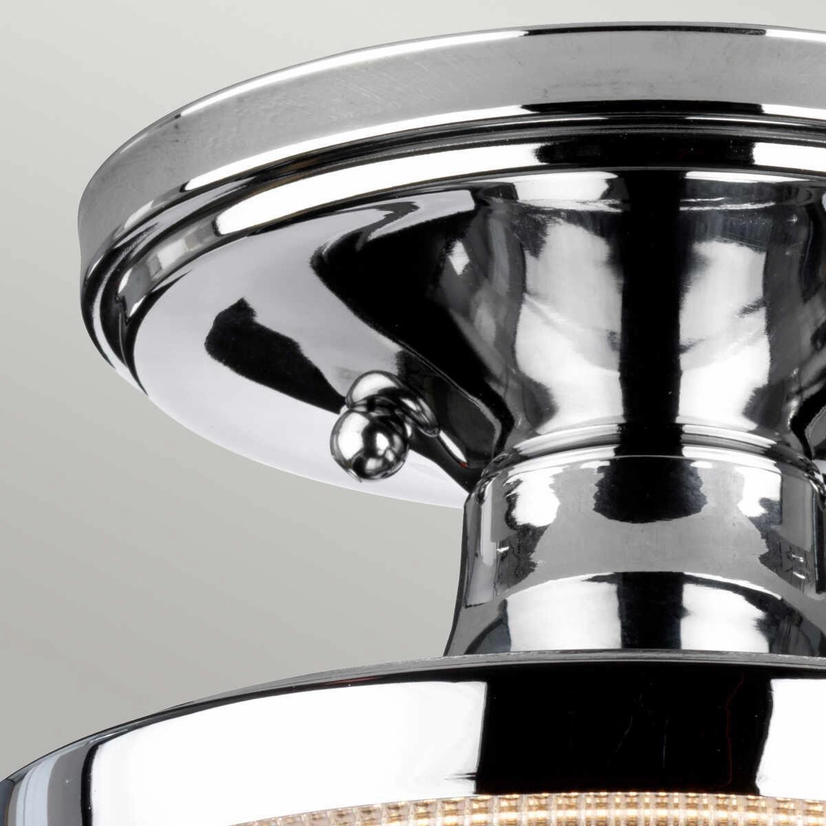 Quoizel Dublin Semi-Flush Polished Chrome Bathroom Light