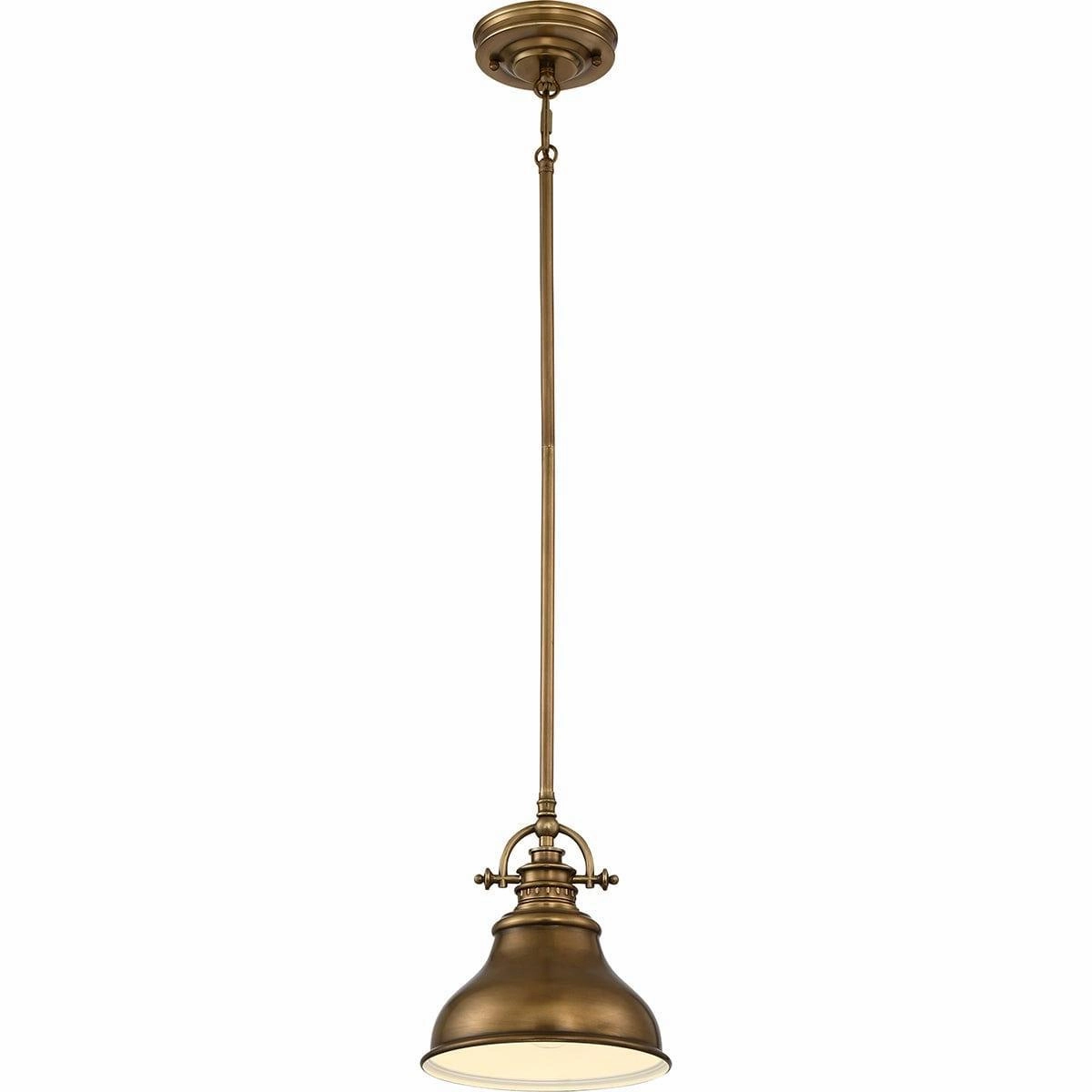 Quoizel Emery 1 Light Brass Mini Ceiling Pendant Light sleek LED ceiling lamp