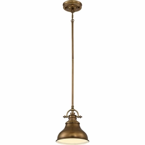 Quoizel Emery 1 Light Brass Mini Ceiling Pendant Light sleek LED ceiling lamp