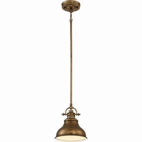 Quoizel Emery 1 Light Brass Mini Ceiling Pendant Light white ceiling lamp