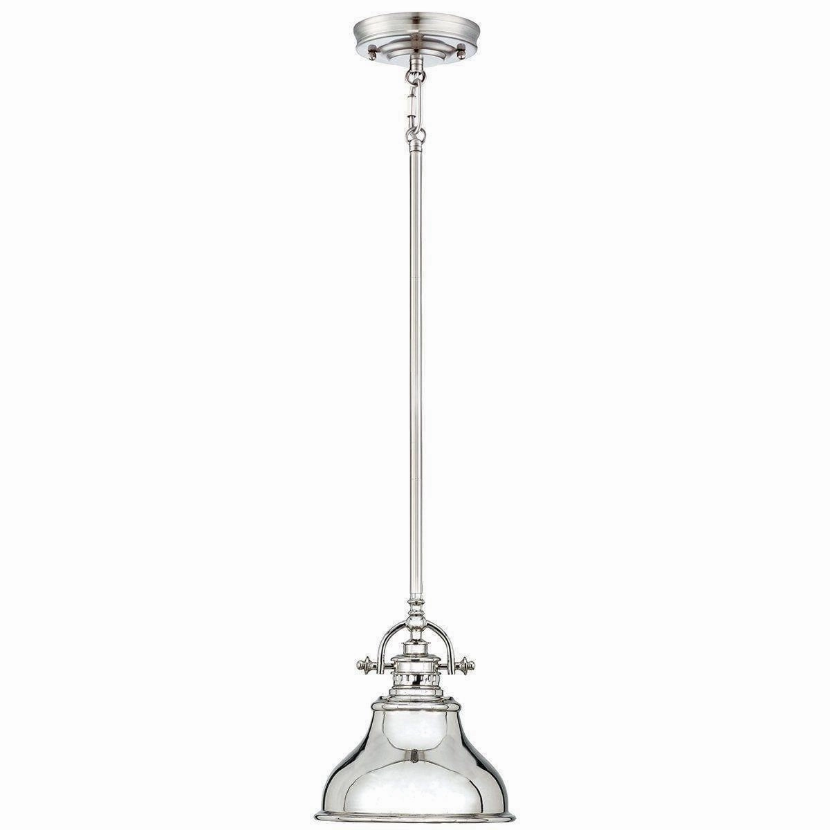 Quoizel Emery Mini Silver Pendant Ceiling Light ambient ceiling fixture