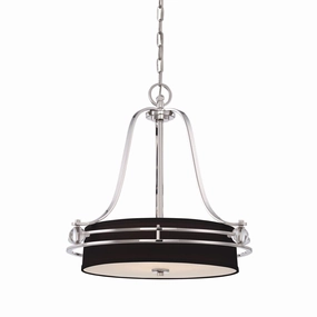 Quoizel Gotham 5 Light Imperial Silver Pendant Ceiling Light soft glow ceiling light