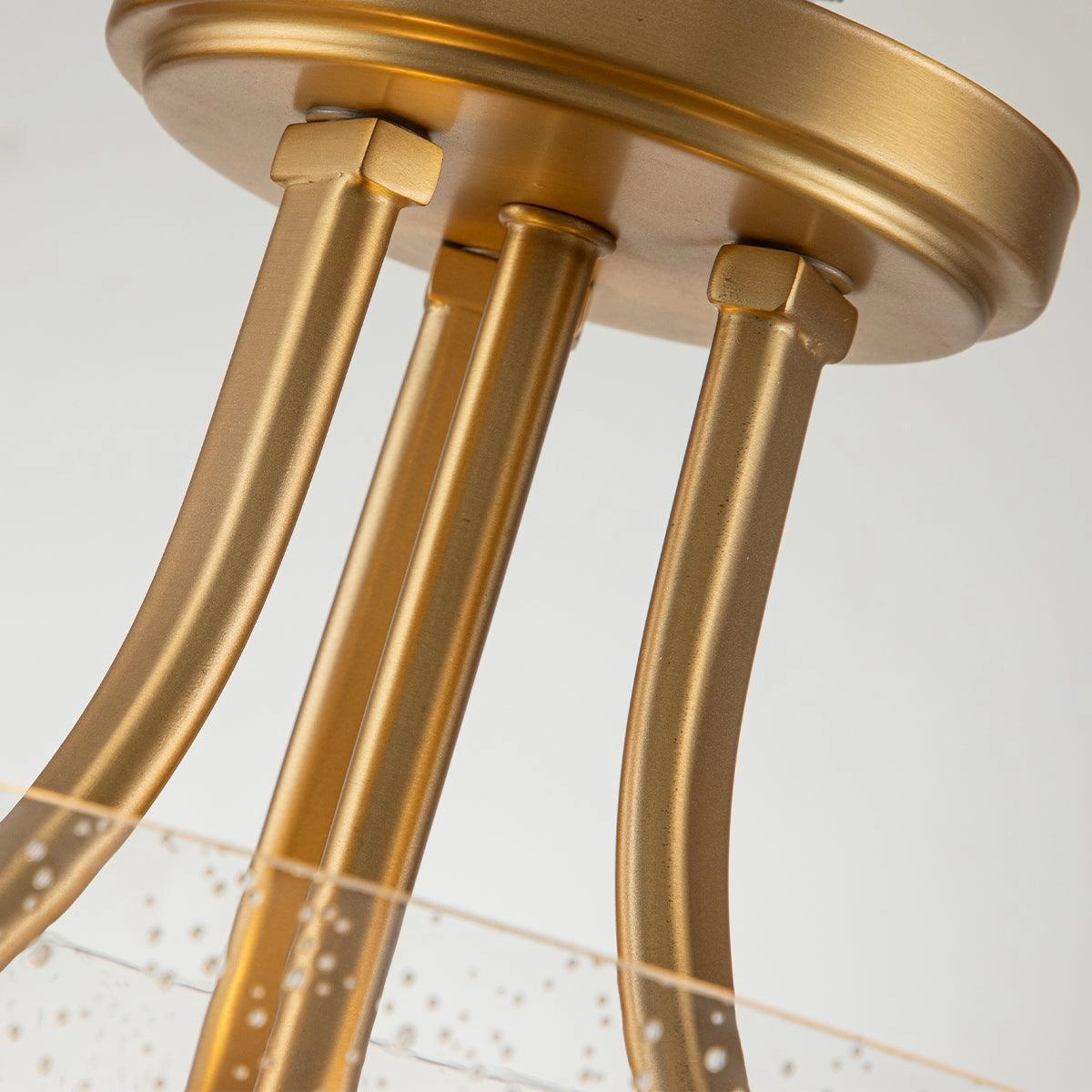 Quoizel Hollister 2 Light Brass Ceiling Semi-flush Mount