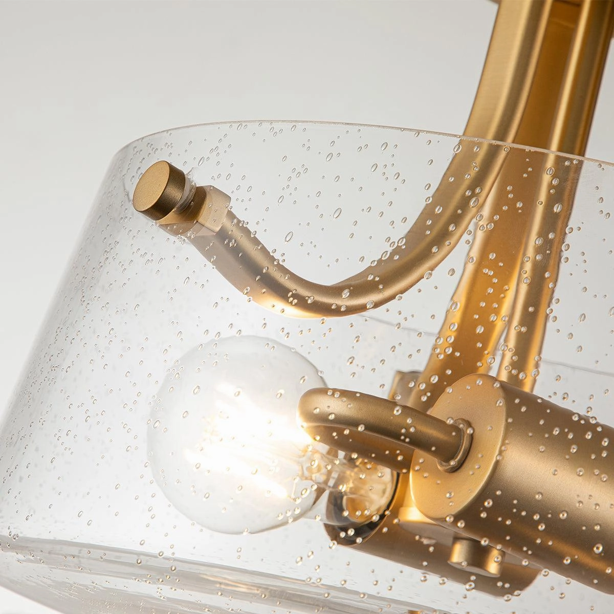 Quoizel Hollister 2 Light Brass Ceiling Semi-flush Mount