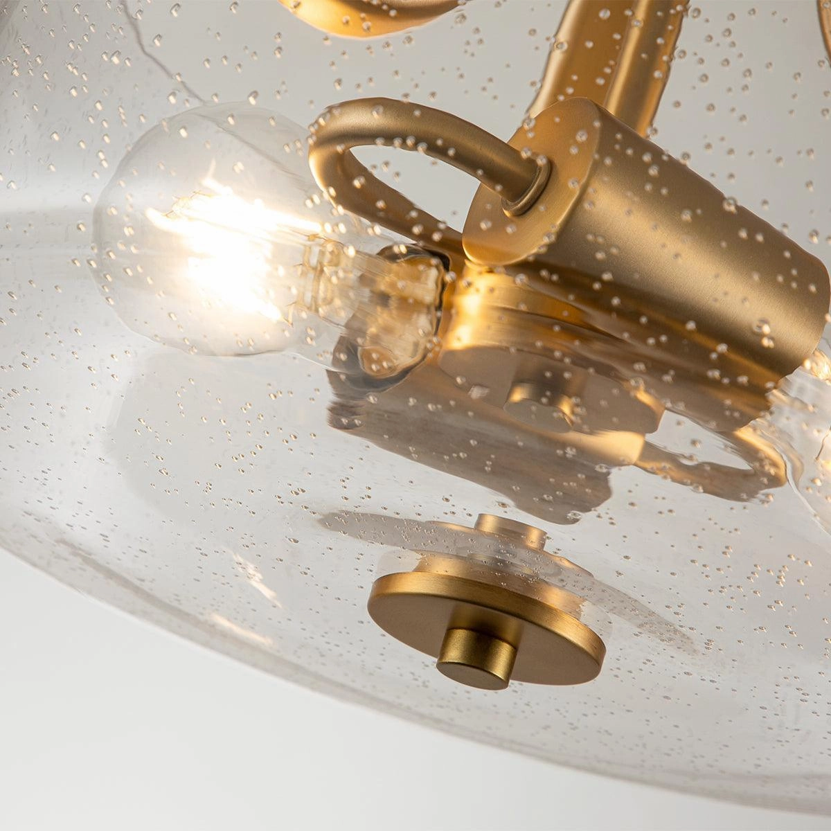 Quoizel Hollister 2 Light Brass Ceiling Semi-flush Mount