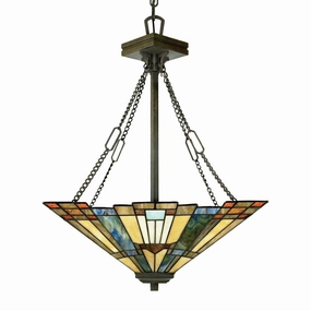 Quoizel Inglenook Inverted Tiffany Ceiling Light recessed ceiling spot lamp