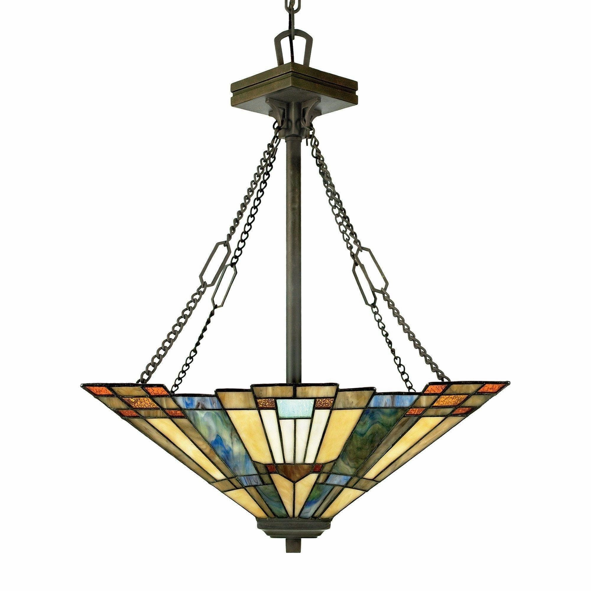 Quoizel Inglenook Inverted Tiffany Ceiling Light Damaged Box recessed ceiling spot lamp