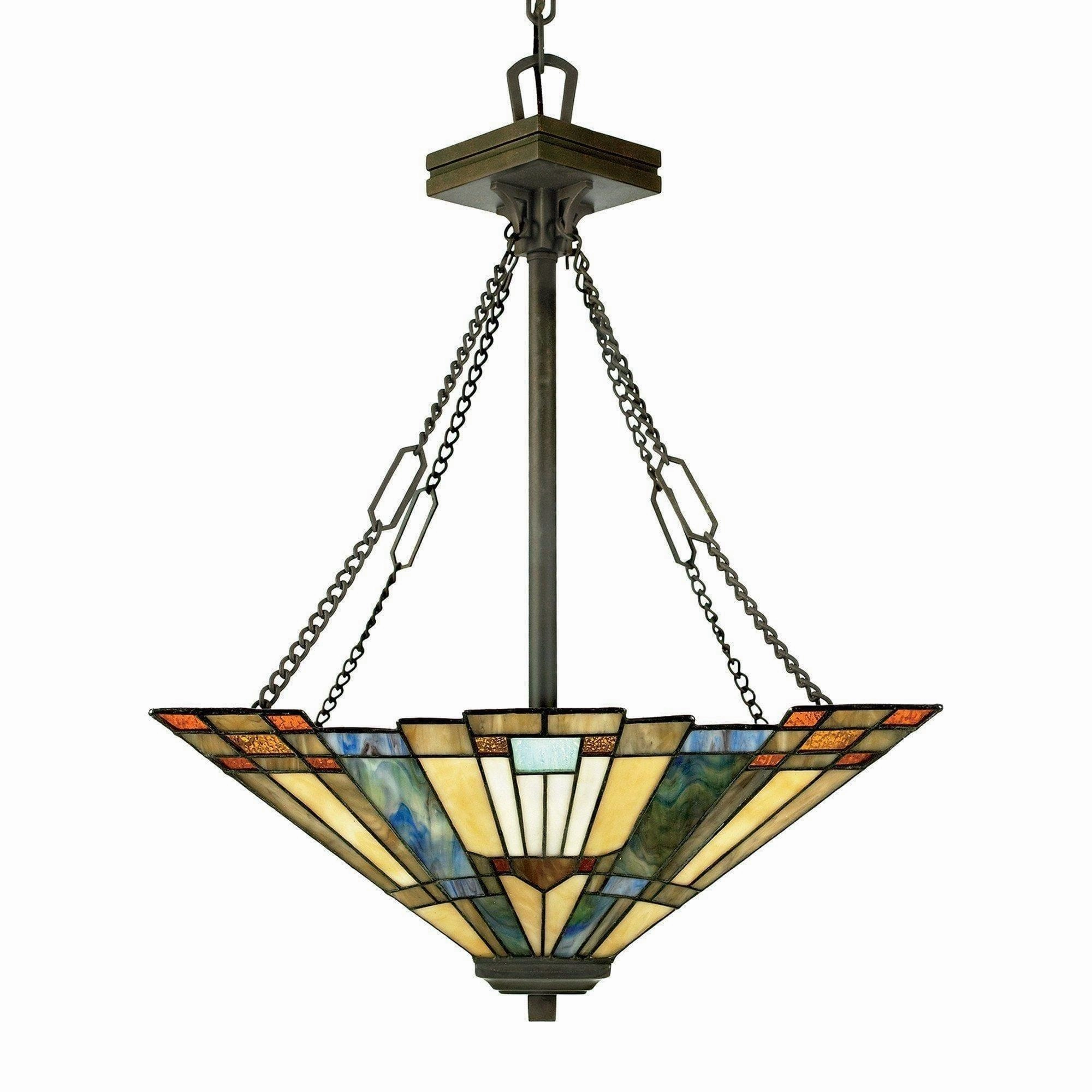 Quoizel Inglenook Inverted Tiffany Ceiling Light recessed ceiling spot lamp