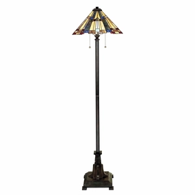 Quoizel Inglenook Tiffany Floor Lamp Damaged Box creative lampshade design