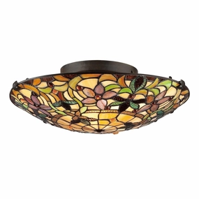 Quoizel Kami Flush Tiffany Ceiling Light recessed ceiling spot lamp